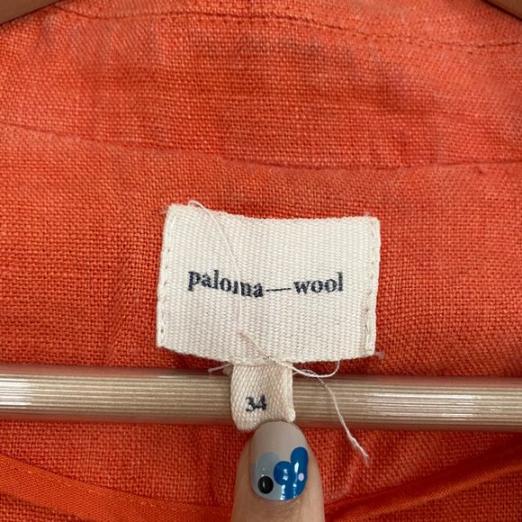 PALOMA WOOL Orange Linen Pant Suit Set - Picture 4 of 8